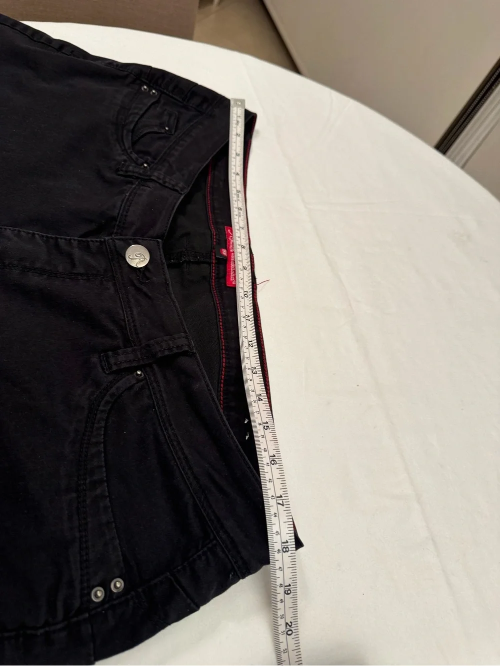 Royalty For Me Black Women’s Slim Jeans with Red Trim